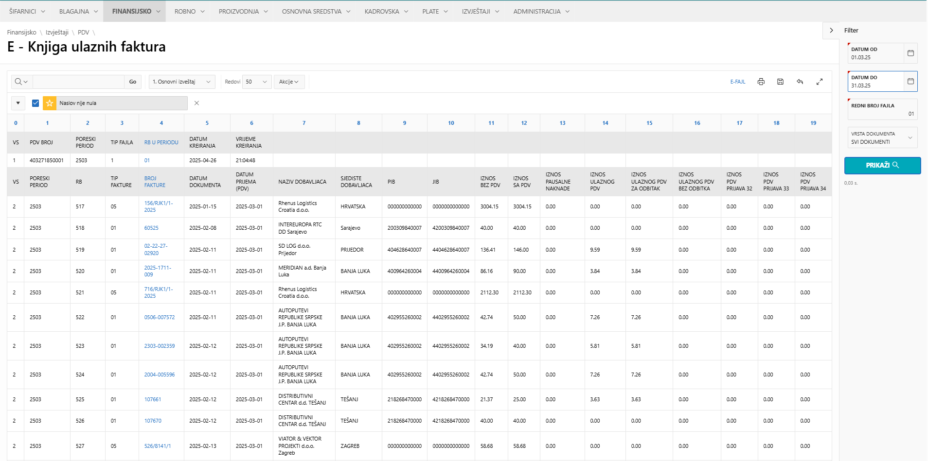 Neksus ERP screen 8