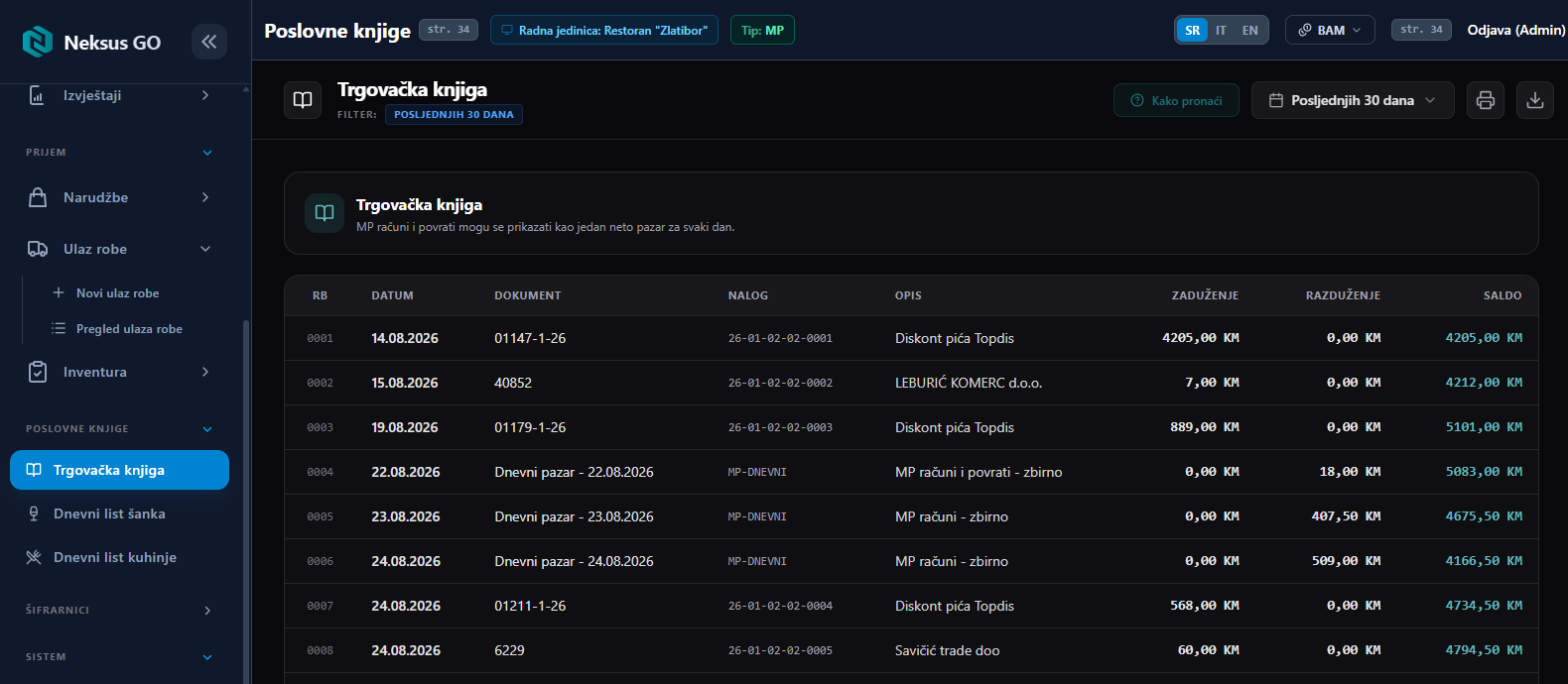 Neksus ERP screen 10